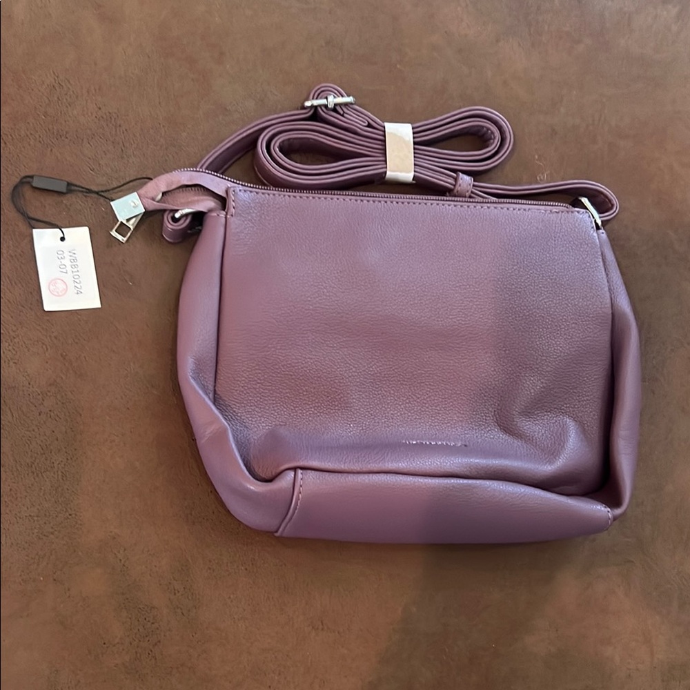 West Bronco Lavender Faux Leather Crossbody Bag 11” X 7.5” New With Tag